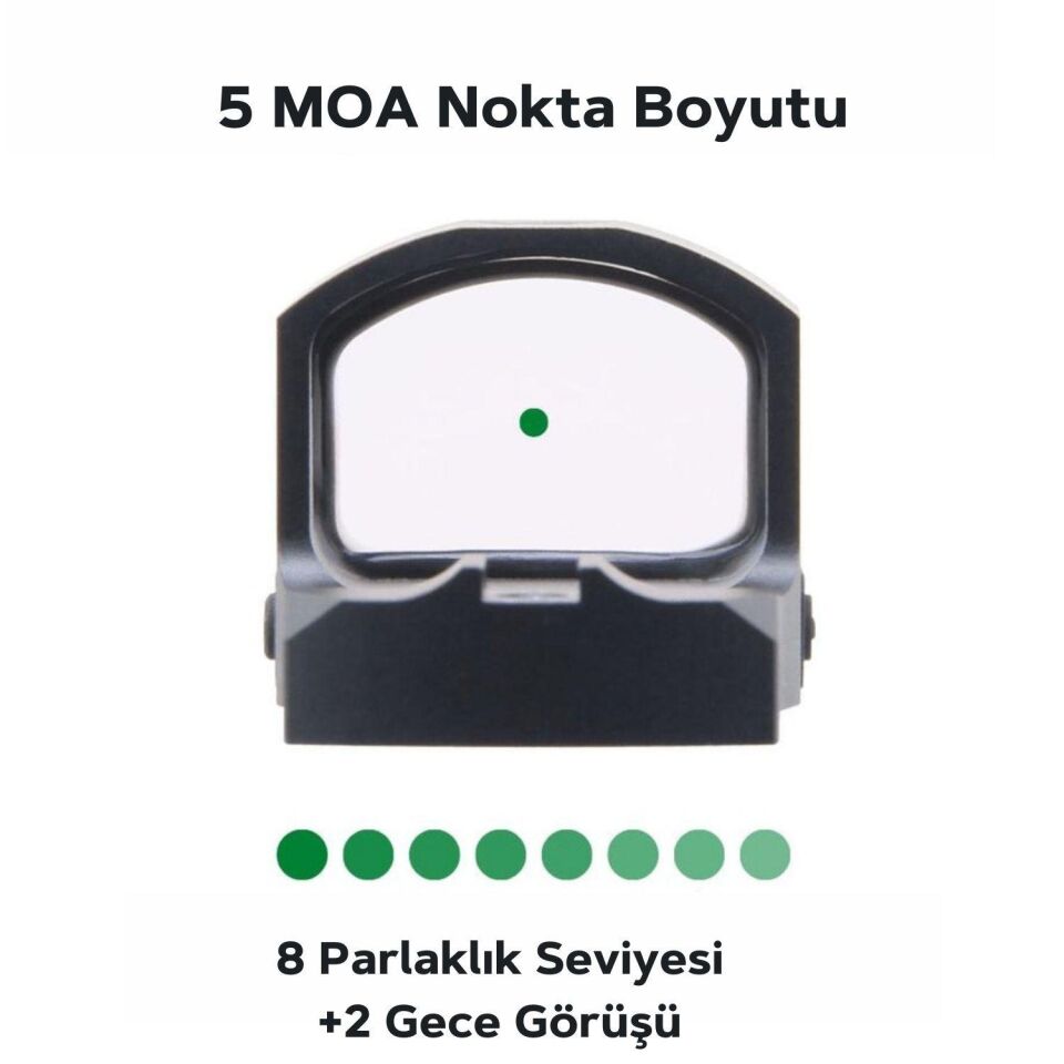 Vector Optics Frenzy-S 1x17x24 5MOA Auto ON/OFF Green Dot Nişangah