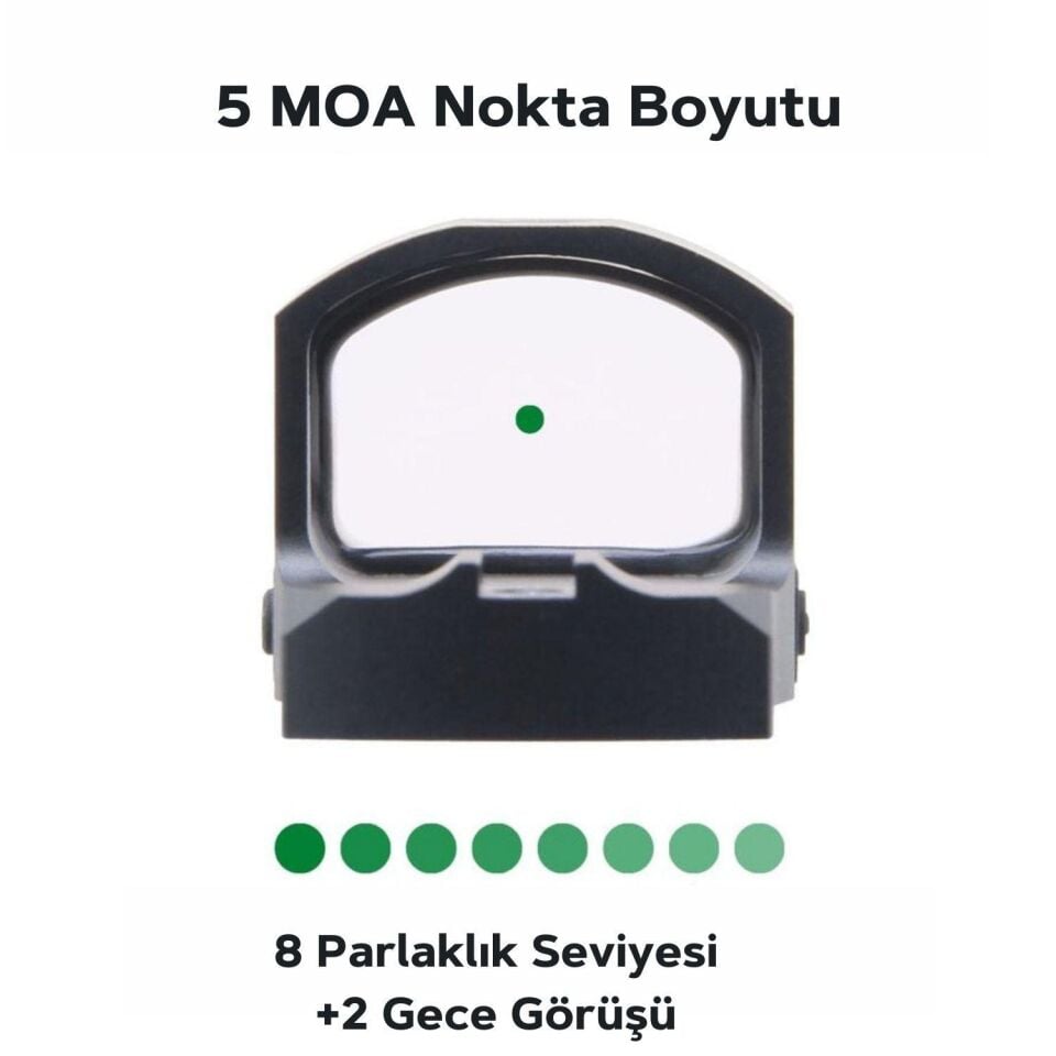 Vector Optics Frenzy-S 1x17x24 5MOA Auto ON/OFF Green Dot Nişangah