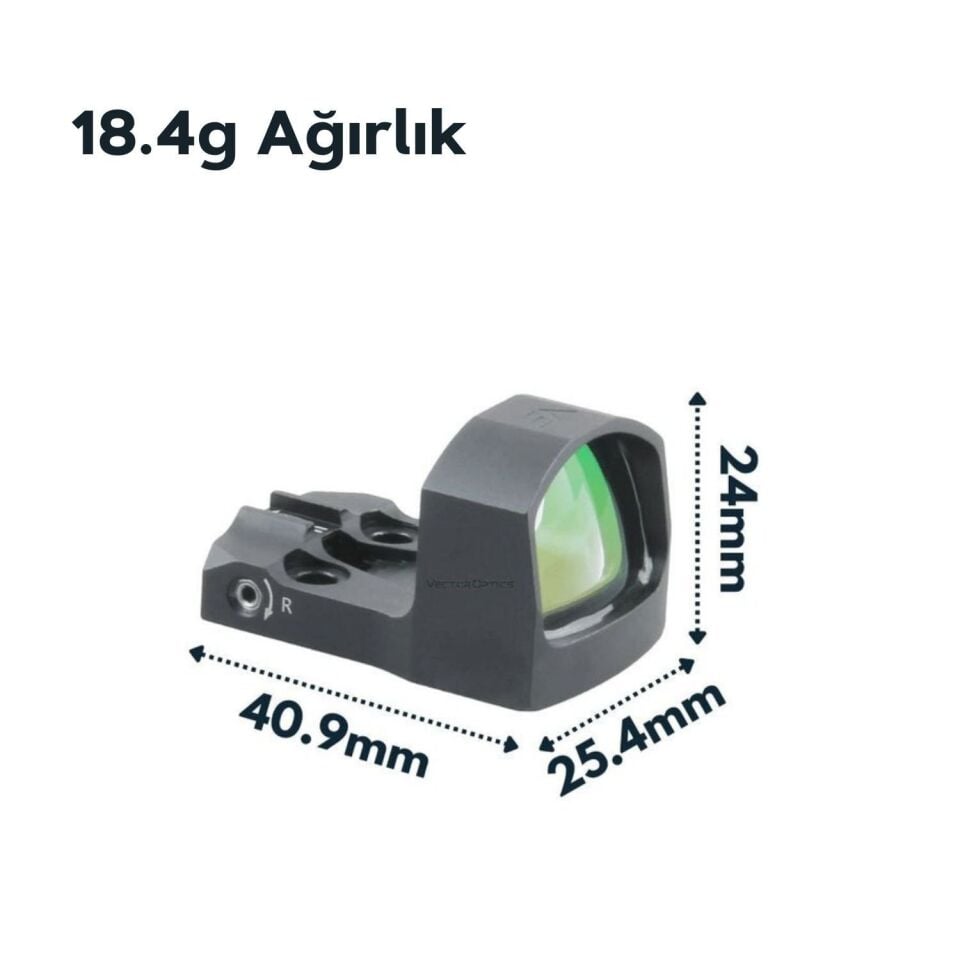 Vector Optics Frenzy-S 1x17x24 GREEN MIC 5MOA YEŞİL RedDot Nişangah SCRD-G43