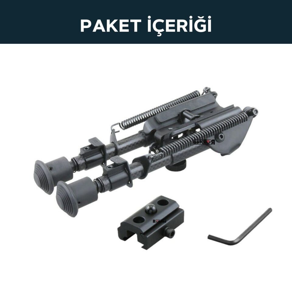 Vector Optics Karbon-Fiber Ekstra Hafif Ayarlanır CARBON BIPOD Ayak
