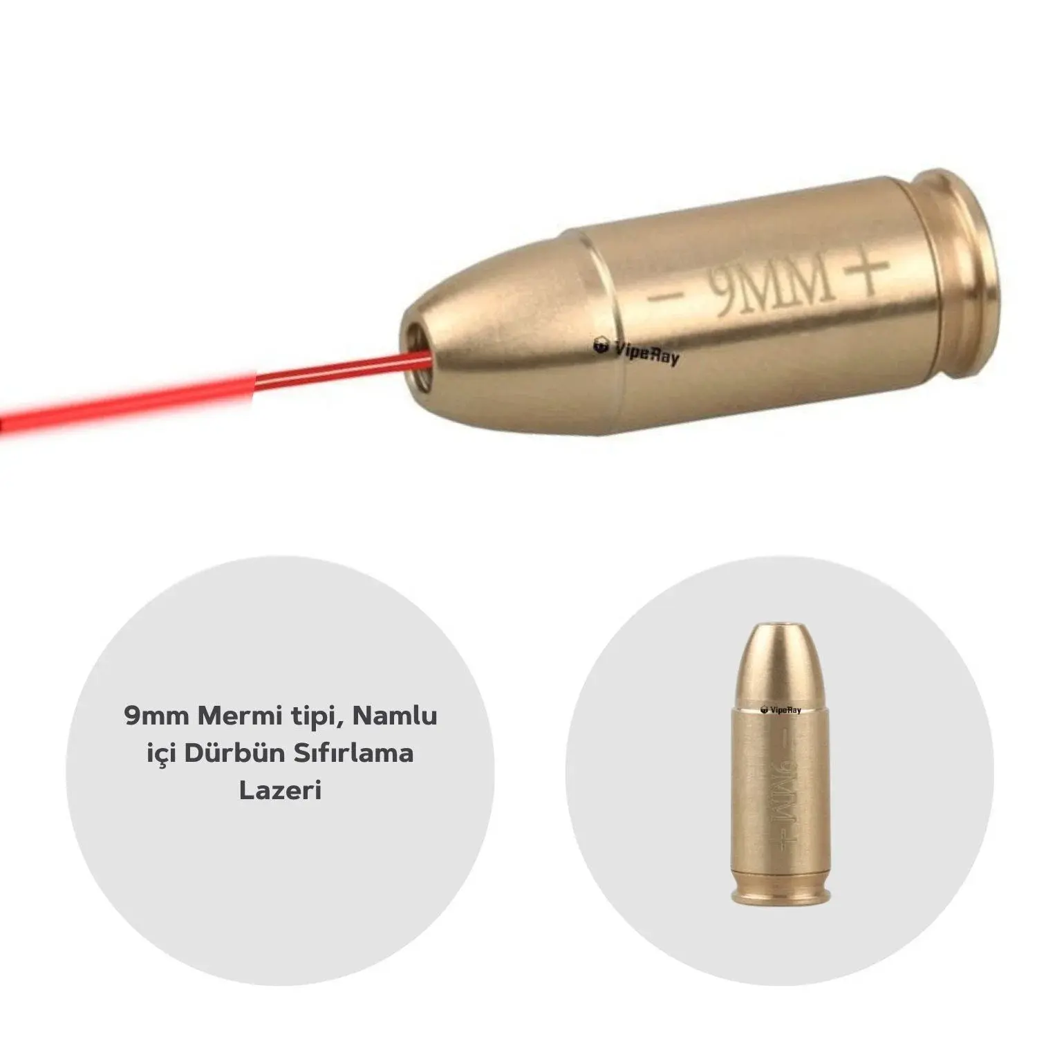 Vector Viperay 9mm Bore Sight Namlu içi Dürbün Sıfırlama Lazeri SCBCR-11