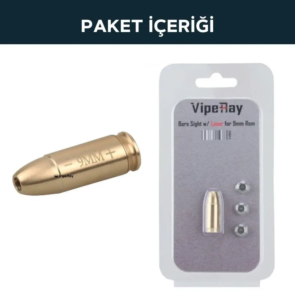 Vector Viperay 9mm Bore Sight Namlu içi Dürbün Sıfırlama Lazeri SCBCR-11