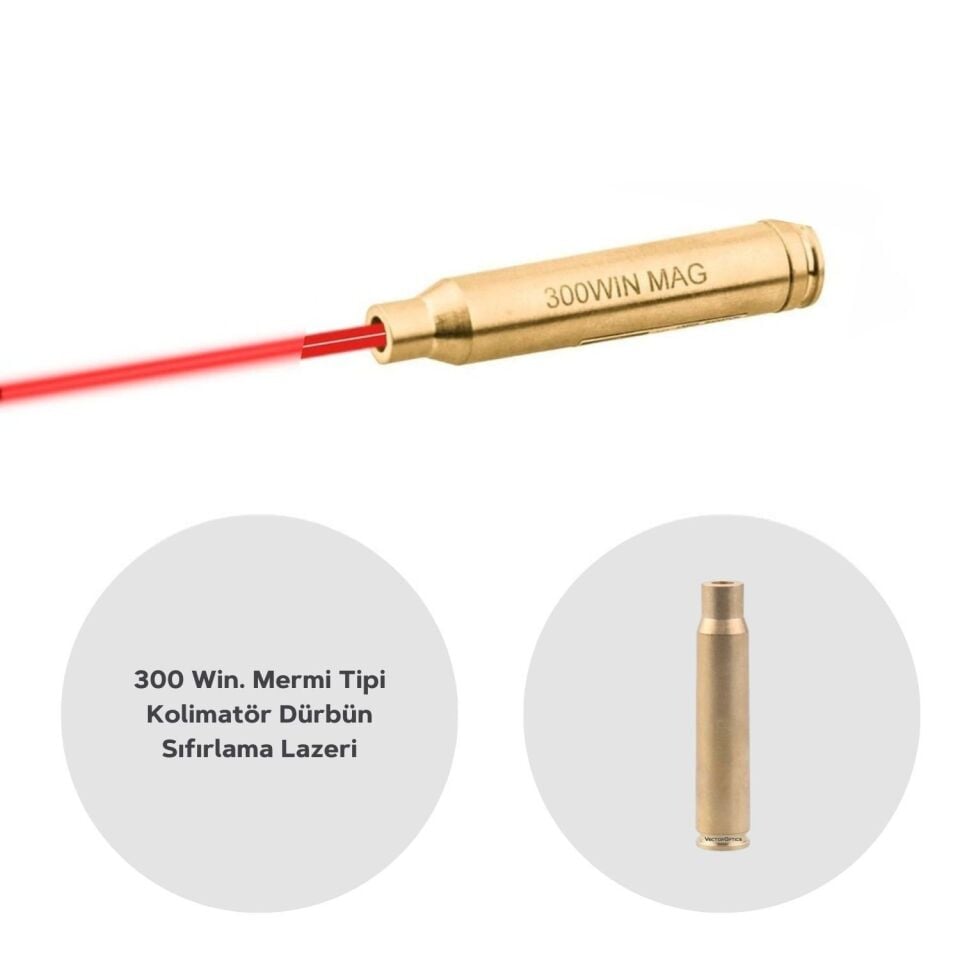 Vector Viperay 300WIN Bore Sight Namlu içi Dürbün Sıfırlama Lazeri SCBCR-08