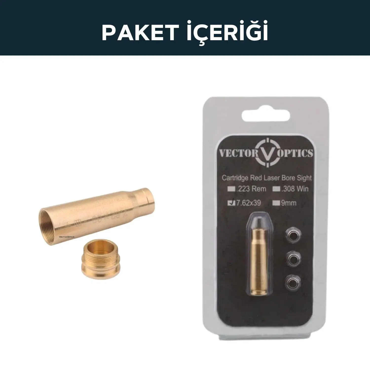 Vector Viperay 7.62x39mm Bore Sight Namlu içi Dürbün Sıfırlama Lazeri SCBCR-05
