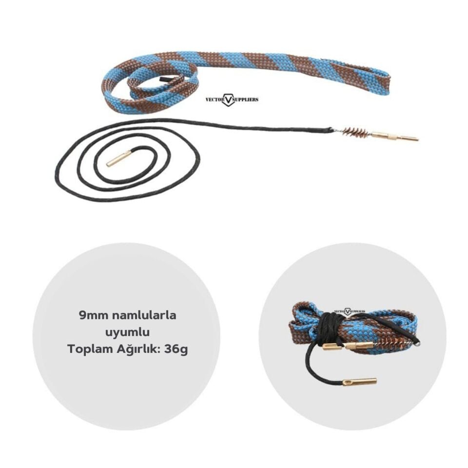 Vector GUNPANY 9mm BoreSnake Namlu Temizlik için IP HARBI - SCCK-04