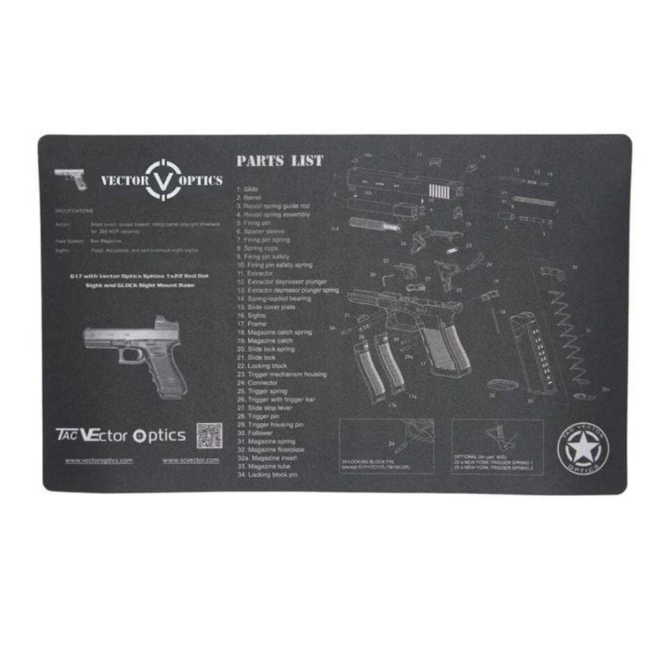Vector GunPany Glock Tabanca Temizleme Pedi - Servis Altlığı (Bench Mat) SCBM-02