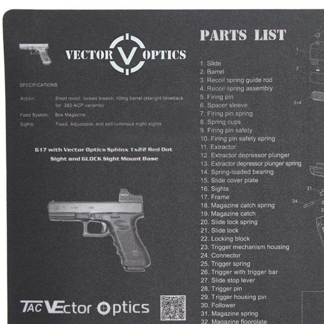 Glock Tabanca Temizleme Pedi - Servis Altlığı (Bench Mat)