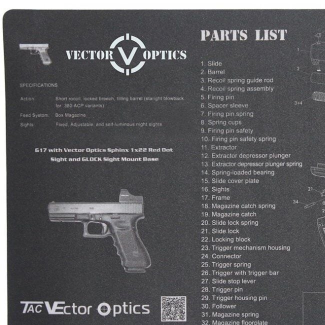 Glock Tabanca Temizleme Pedi - Servis Altlığı (Bench Mat)