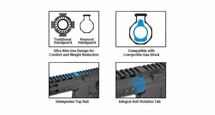 Gen III Slim 12'' 302mm KeyMod Metal El Kundağı BRONZ