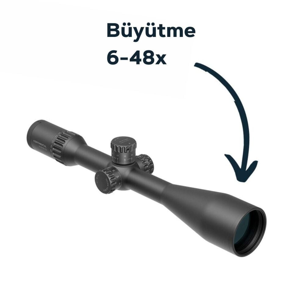 Vector Optics Continental x8 6-48×56ED SFP MIL Tactical Tüfek Dürbünü