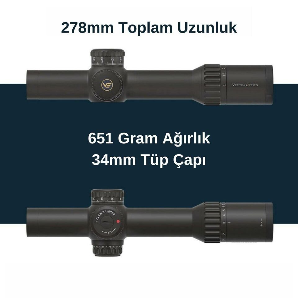 Vector Optics Continental x10 1-10x28ED FFP LPVO Tüfek Dürbünü