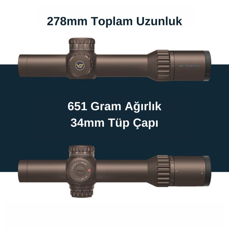 Vector Optics Continental x10 1-10x28ED FFP 34mm Cayote LPVO Scope SCFF-68