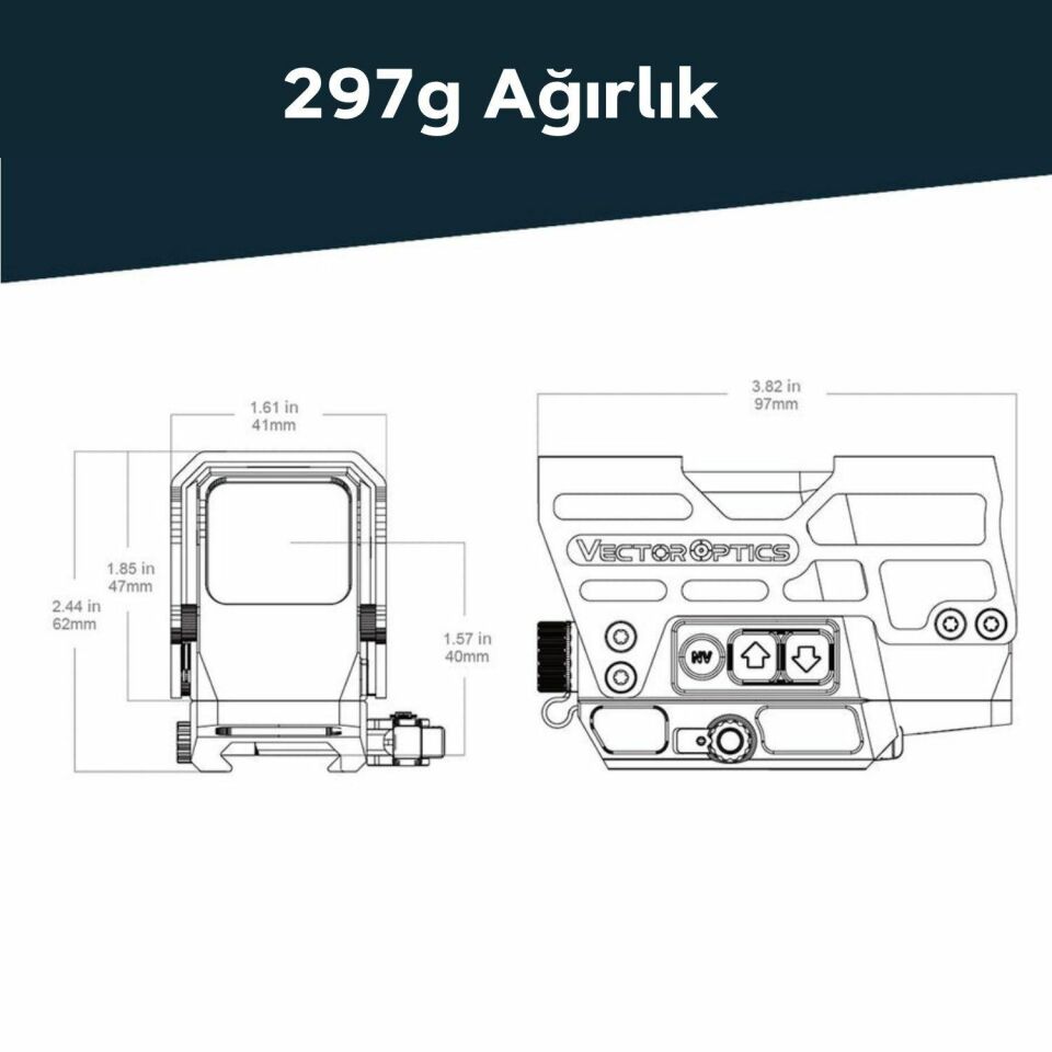 Vector Optics Frenzy Plus 1x31x26, XL Ekran, Auto ON/OFF, Çoklu Nişangah, REDDOT (Pilli Versiyon) SCRD-M67