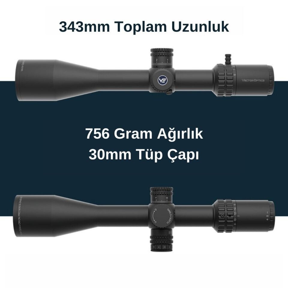Vector Optics ORION PRO MAX 6-24X50 FFP MIL HD TÜFEK DÜRBÜNÜ SCFF-61