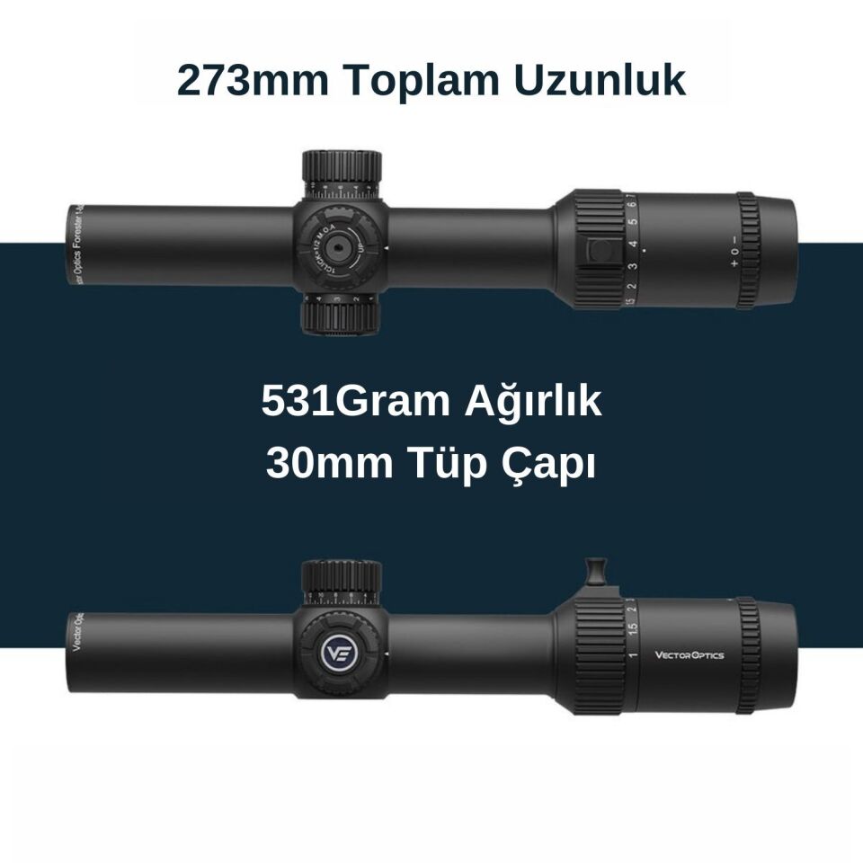 SCOC-38 // Vector Optics Forester 1-8x24 SFP Tüfek Dürbünü