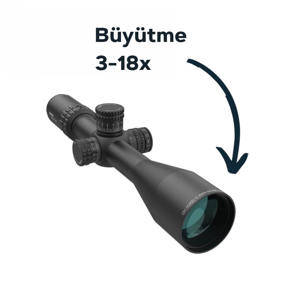 Vector Optics Orion Pro Max 3-18x50 HD SFP Tüfek Dürbünü