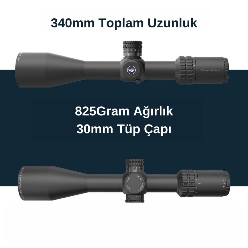 Vector Optics Orion Pro Max 3-18x50 HD SFP Tüfek Dürbünü
