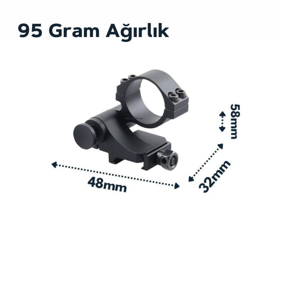 Vector Optics 30mm Dürbün ve Magnifier için yana katlanır picatinny montaj ayağı  SCTM-17