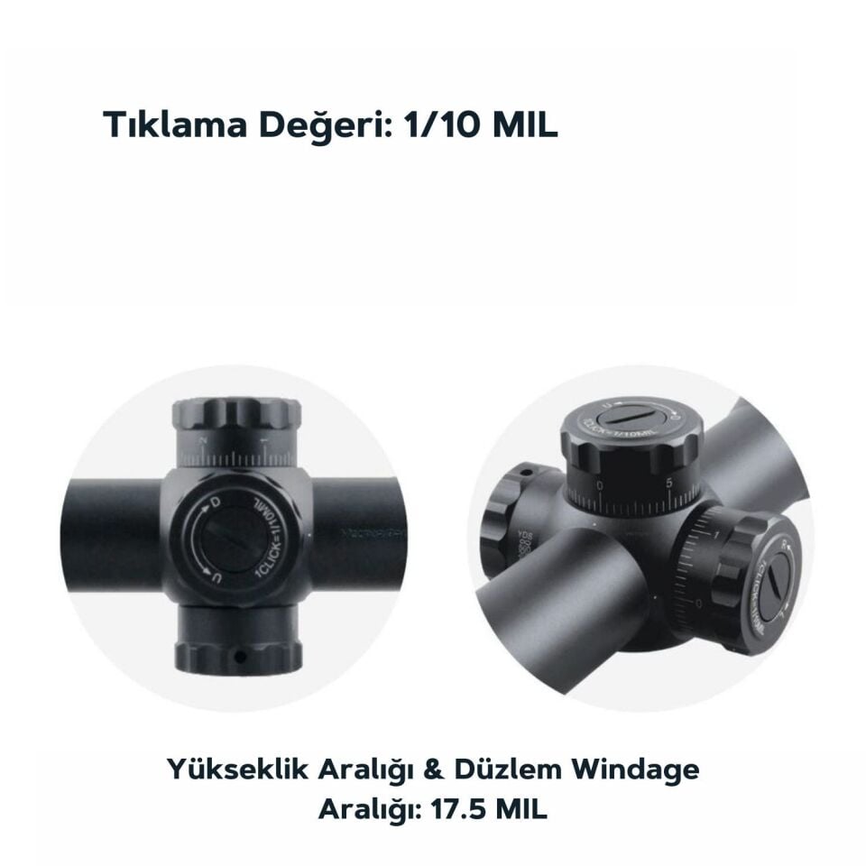 Vector Optics MARKSMAN 3.5-10X44 SFP Tüfek Dürbünü SCOM-04