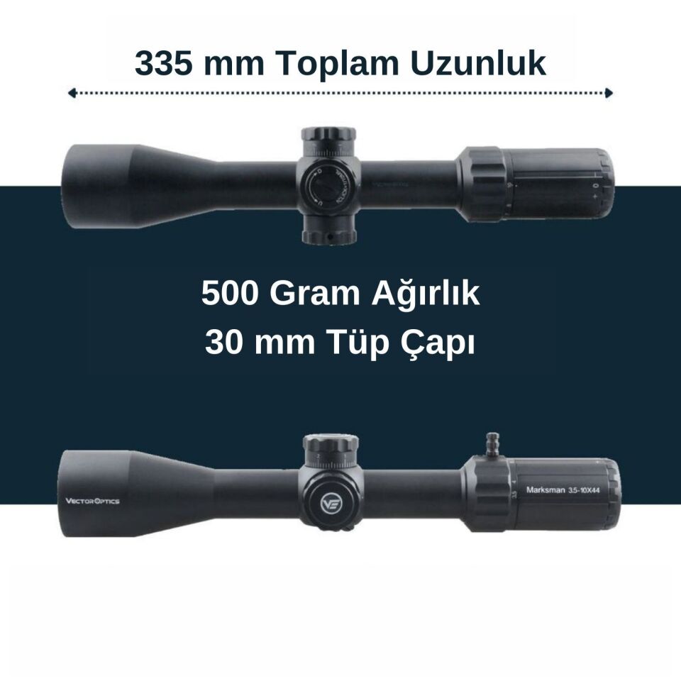 Vector Optics MARKSMAN 3.5-10X44 SFP Tüfek Dürbünü SCOM-04