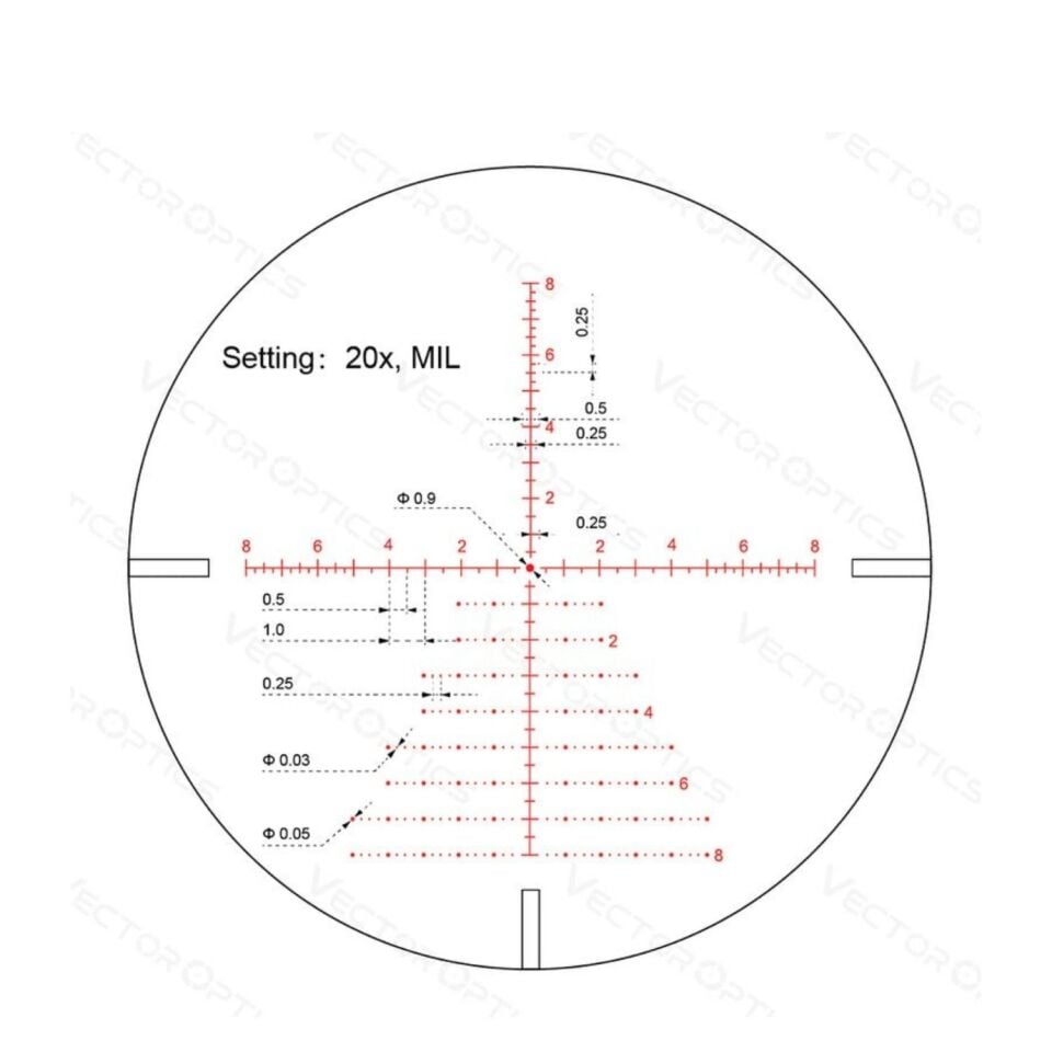 Continental x6 4-24x50 FDE Tactical Tüfek Dürbünü - Çöl Rengi