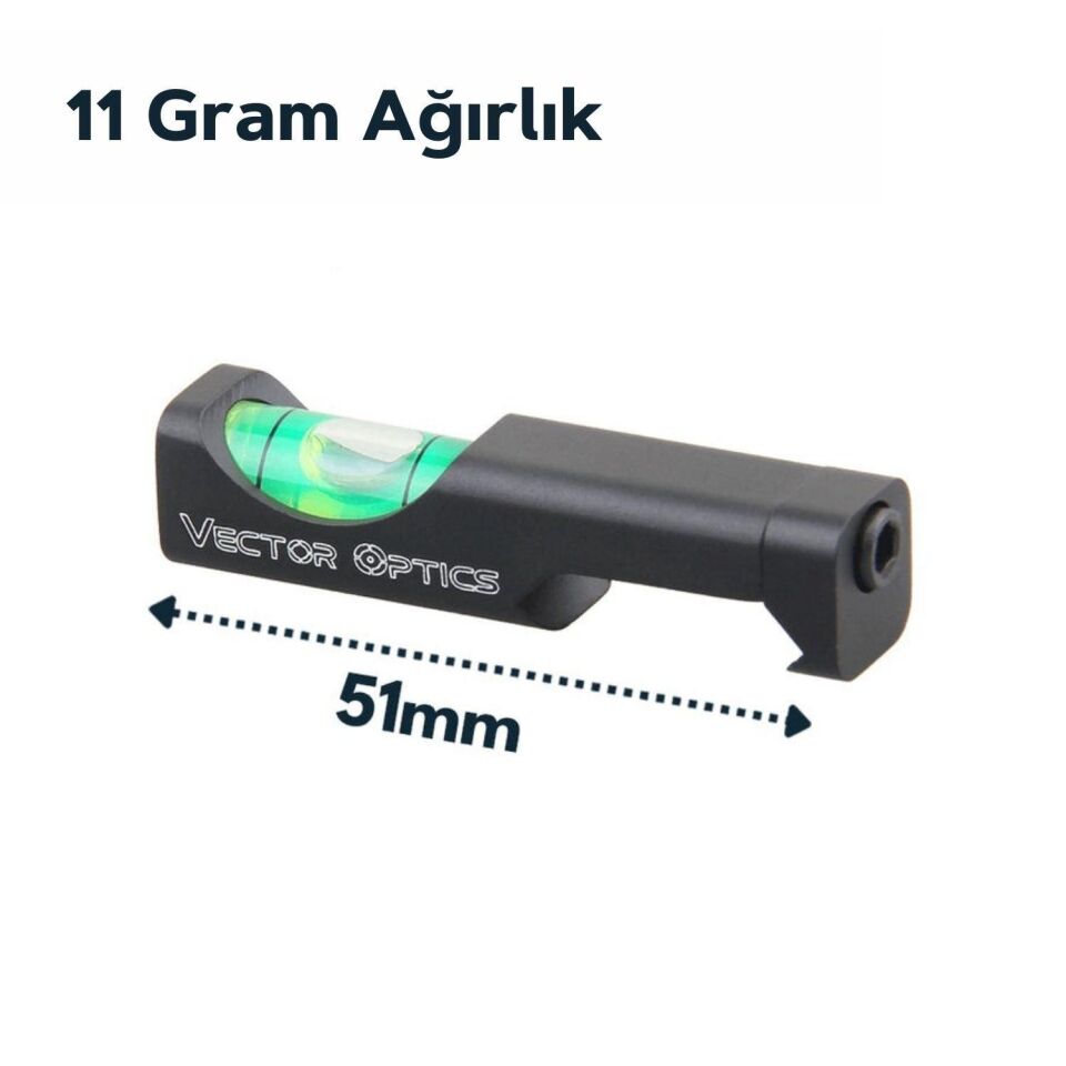 X-ACCU  Tüfek Su Terazisi ACD Pikatini 21mm ray montajlı SCACD-20