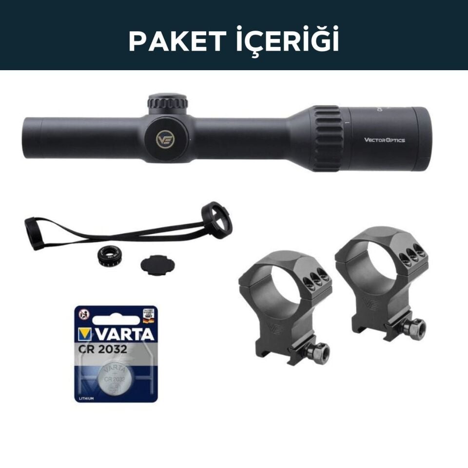 Continental x8 1-8x24 SFP Hunting ED Tüfek Dürbünü