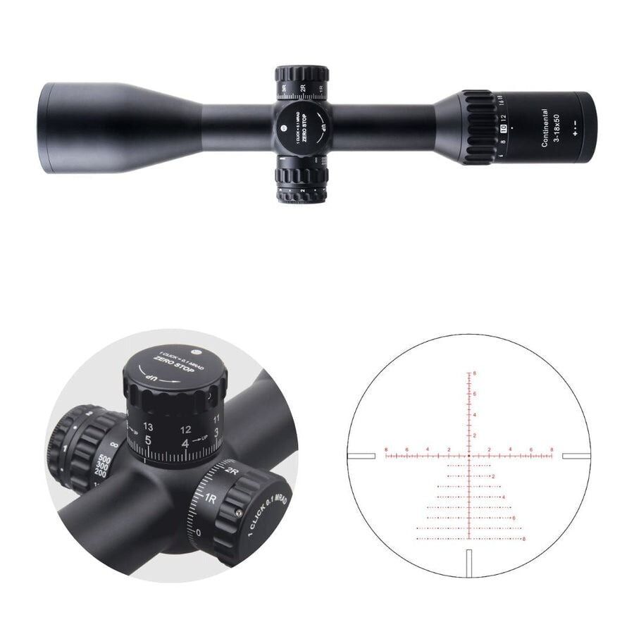 Continental x6 3-18x50 ARI Tactical Lock Tüfek Dürbünü