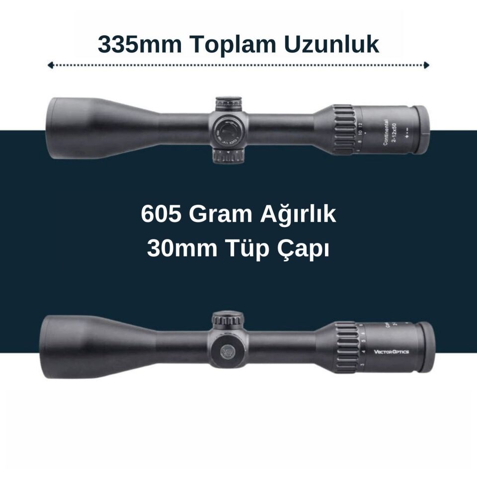 CONTINENTAL 2-12X50 HUNTING SFP TÜFEK DÜRBÜNÜ