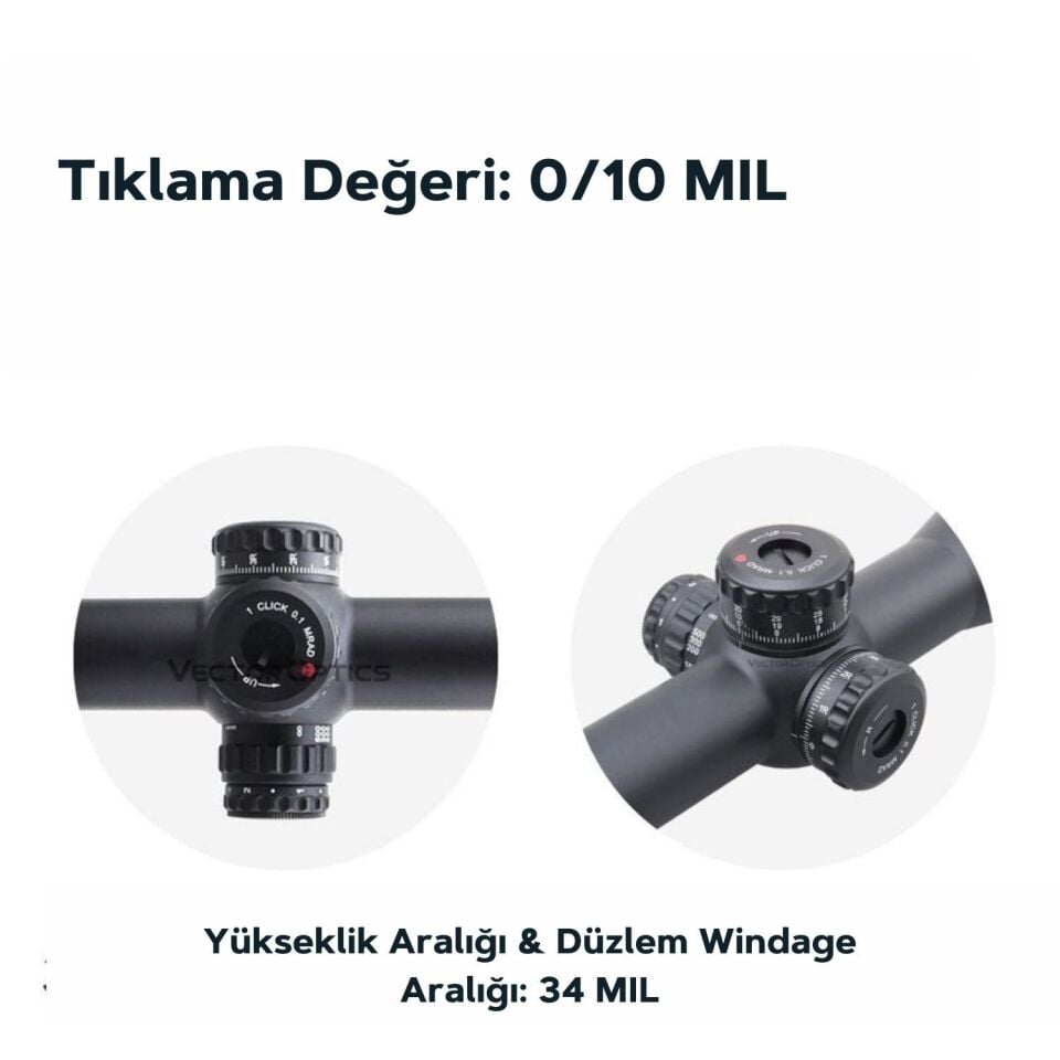 Continental x6 4-24x56 MBR FFP 34mm Uzun mesafe yivli tüfek dürbünü