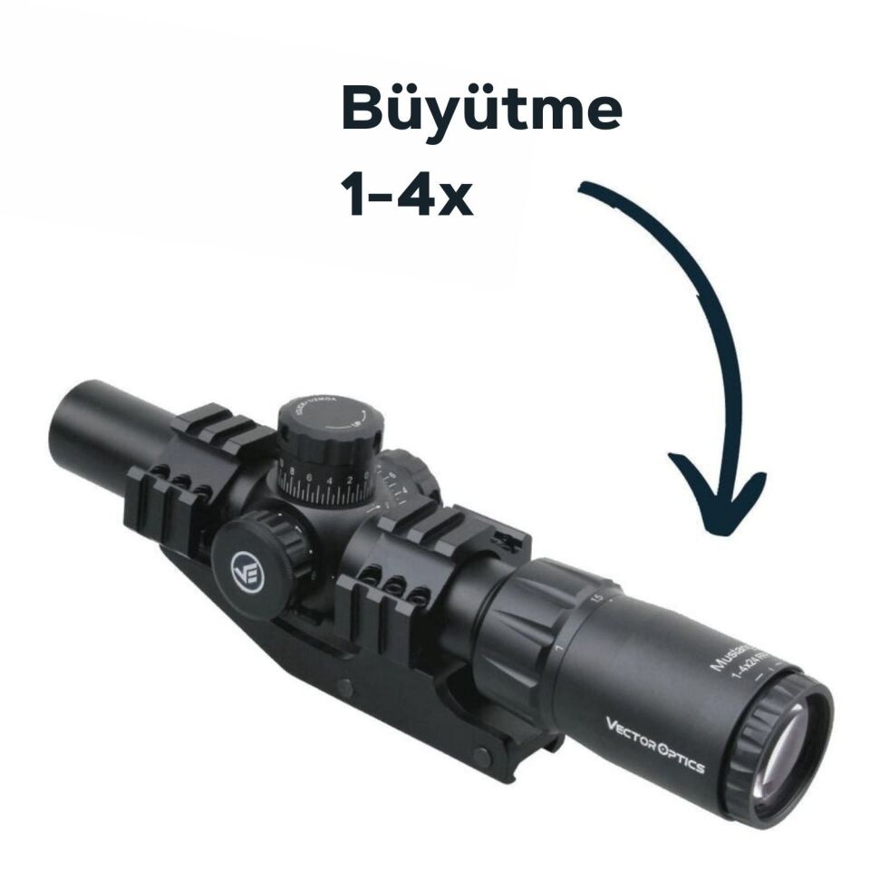 MUSTANG GENII 1-4X24 FFP Tüfek Dürbünü