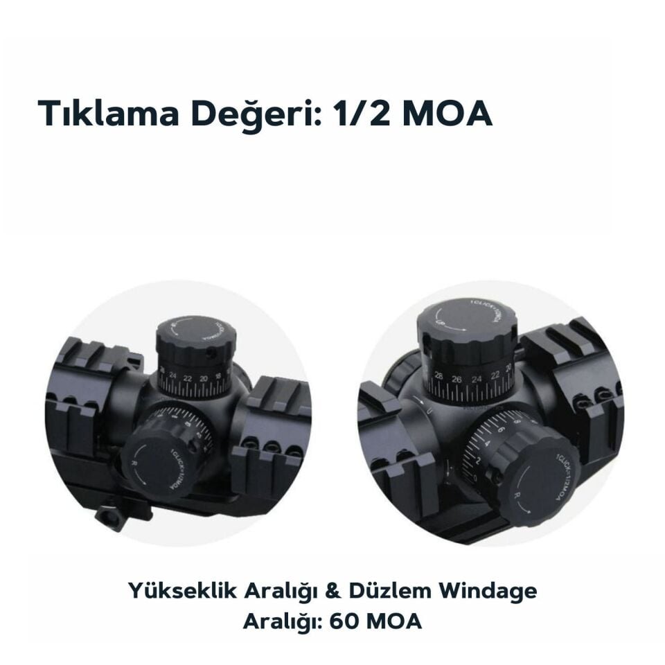 MUSTANG GENII 1-4X24 FFP Tüfek Dürbünü