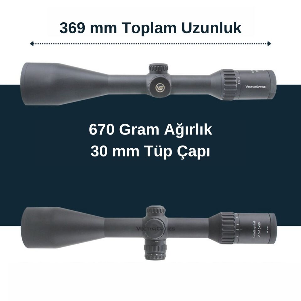 CONTINENTAL 2.5-15X56 HUNTING BDC Tüfek Dürbünü