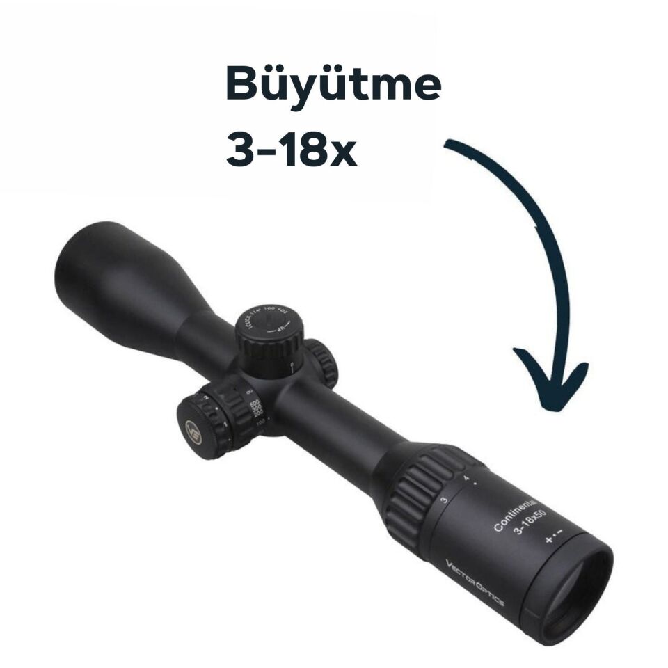Continental x6 3-18x50 CDM Hunting Tüfek Dürbünü SCOL-X21