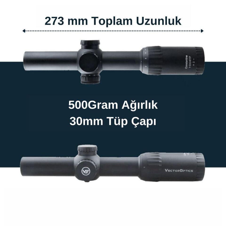 CONSTANTINE 1-8X24 FFP Tüfek Dürbünü