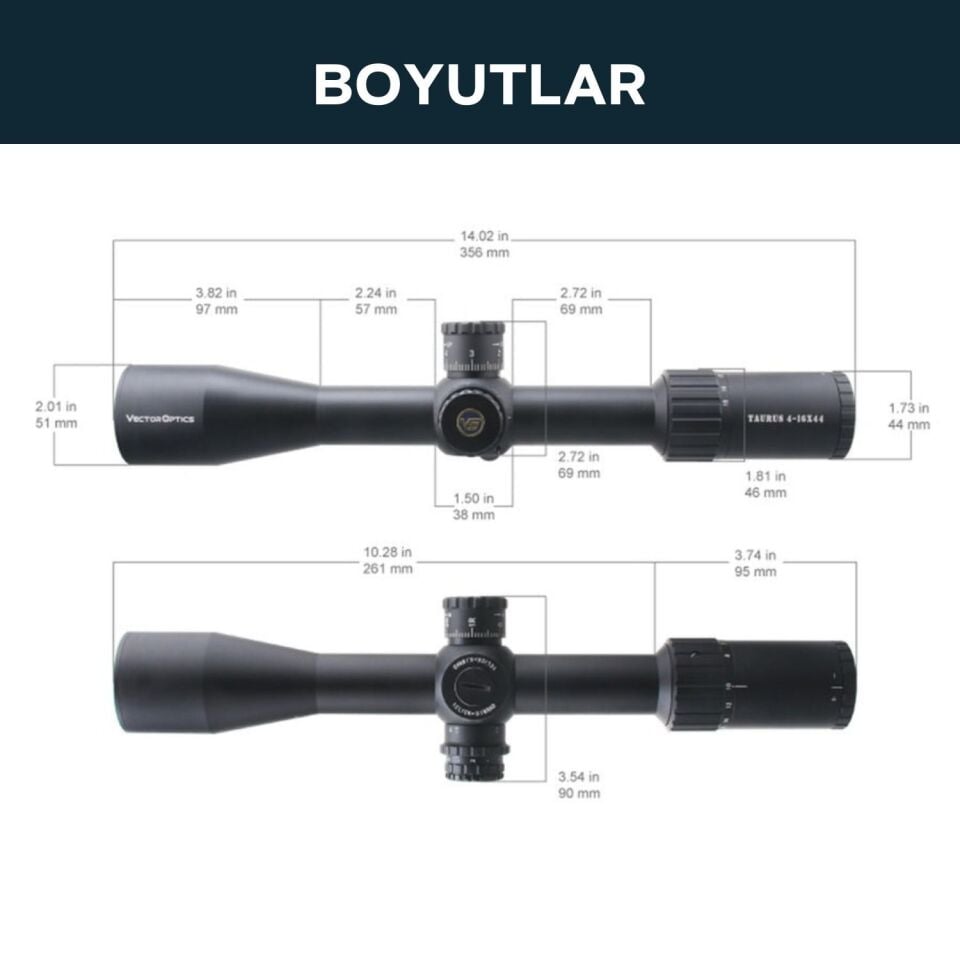 TAURUS 4-16X44 HD HT SFP TÜFEK DÜRBÜNÜ