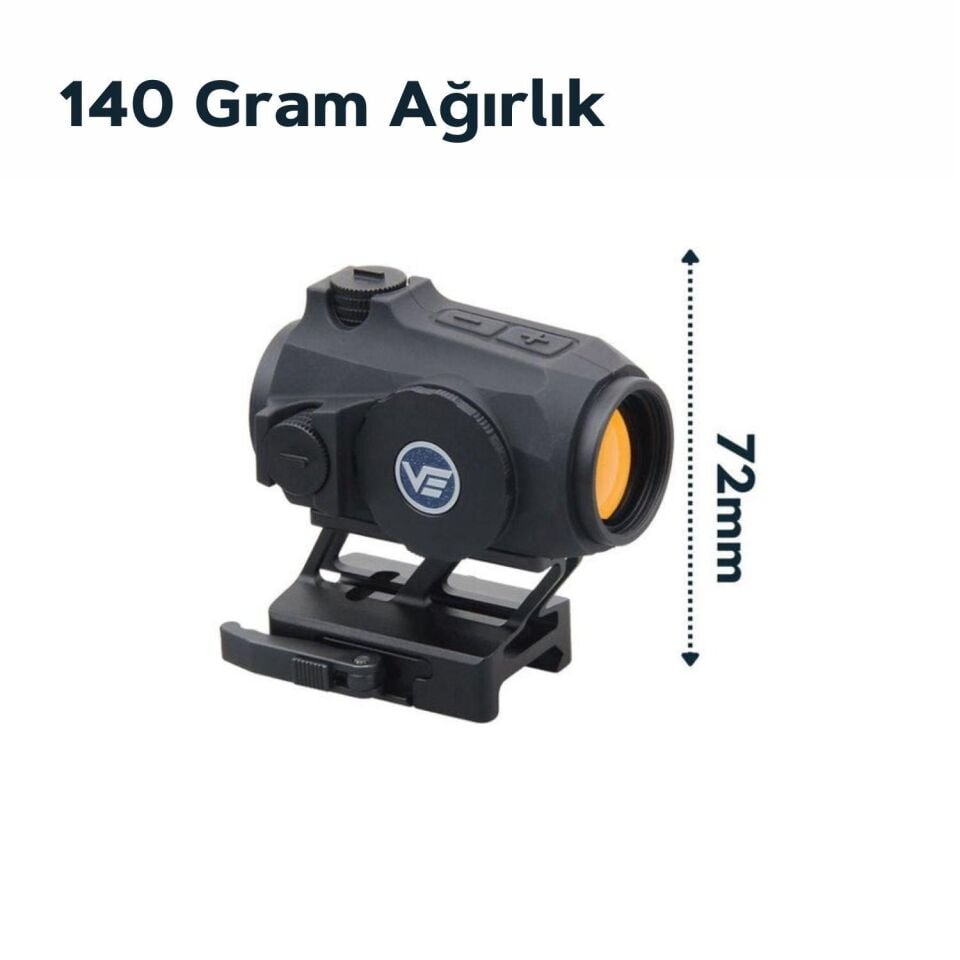 Vector Optics Maverick-IV 1x20 Mini Rubber Armored SOP Siyah Red Dot Nişangah