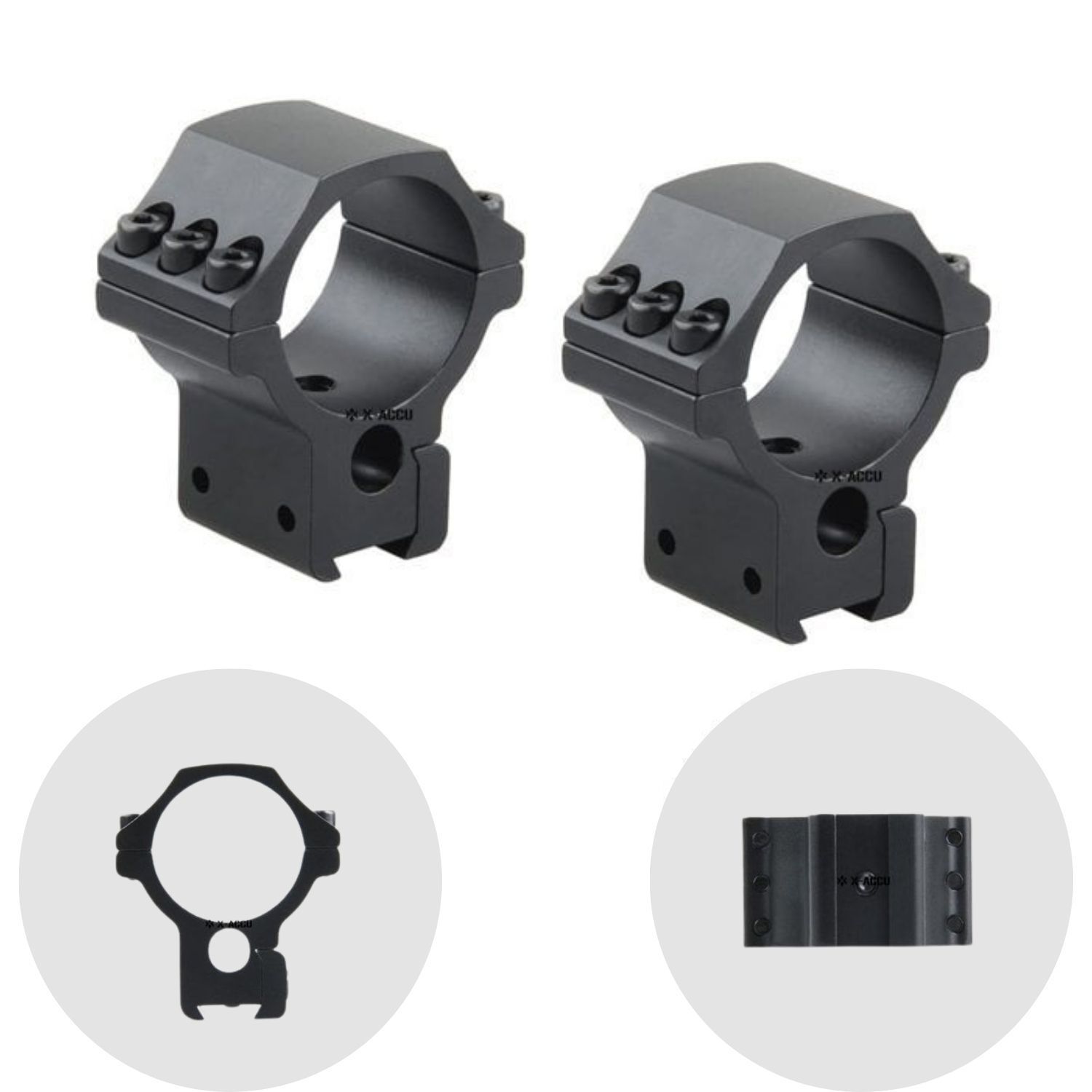 Vector Optics 30mm X-Accu Alçak Profil Dovetail Dürbün Montaj Halkası