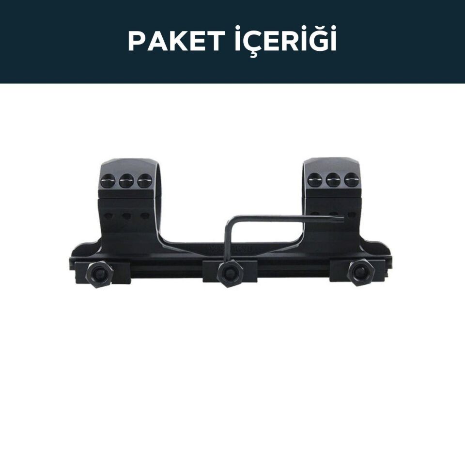 Vector Optics 34mm X-Accu Tek Parça Medium Picatinny Dürbün Montaj Halkası