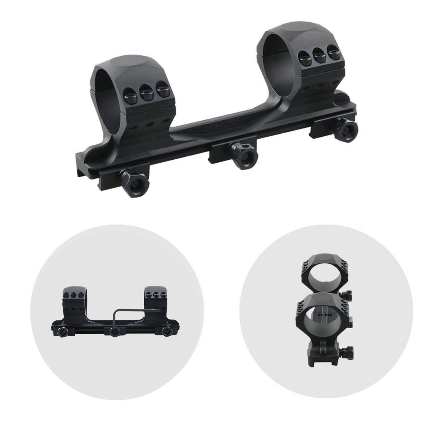 Vector Optics 34mm X-Accu Tek Parça Medium Picatinny Dürbün Montaj Halkası