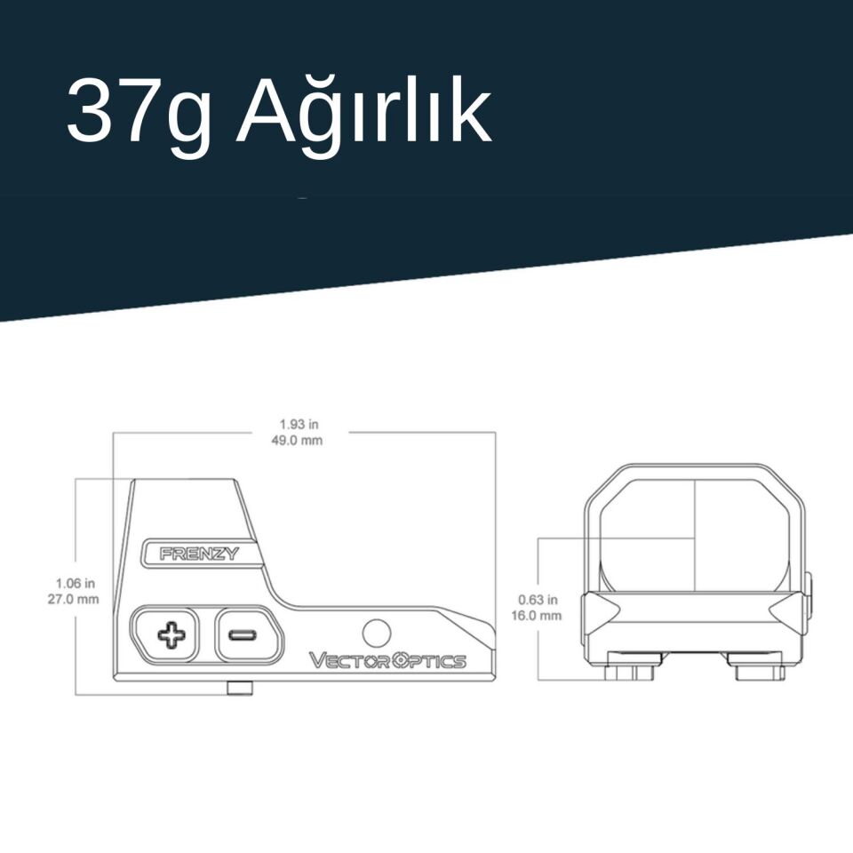 Vector Optics Frenzy FA 1x16x24 3MOA Kırmızı Nokta Nişangahı - Walther® PDP 2.0 Uyumlu (SCRD-83)