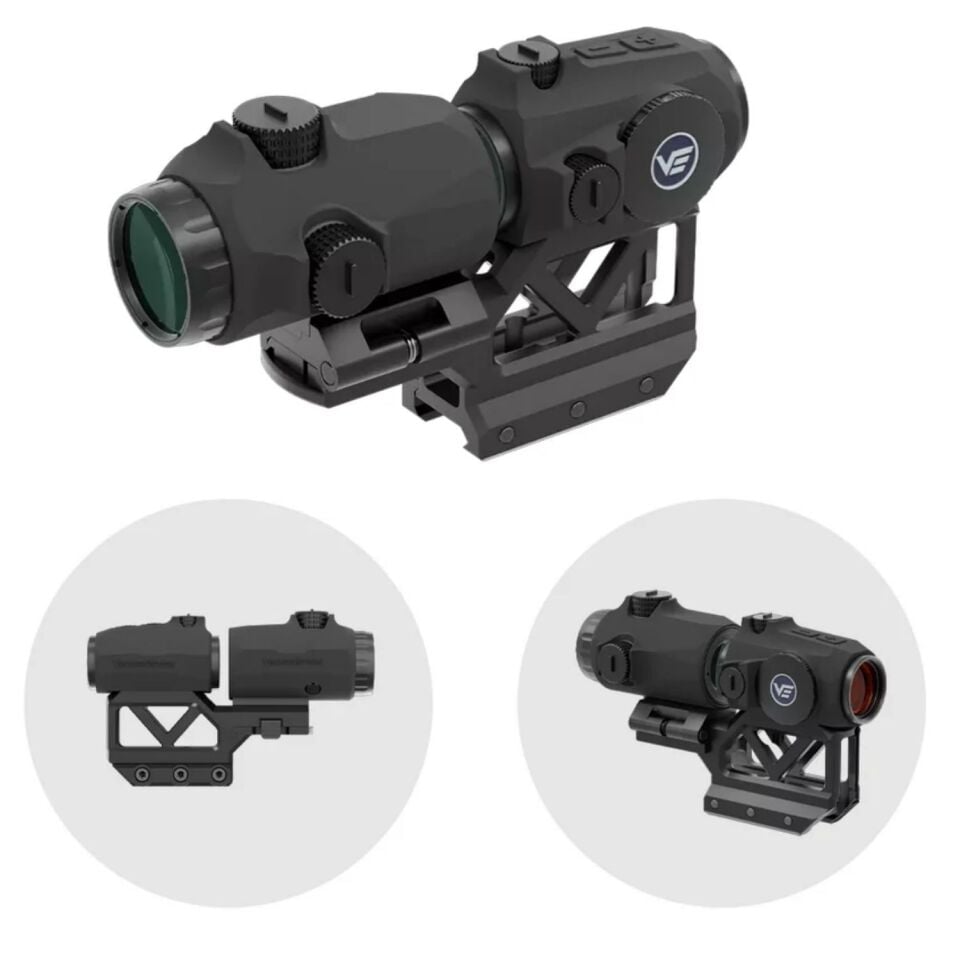 Vector Optics Combo Kit | Maverick Mini Red Dot Nişangah & 3x Magnifier & Entegre Tek Parça Montaj (VOGP-02)
