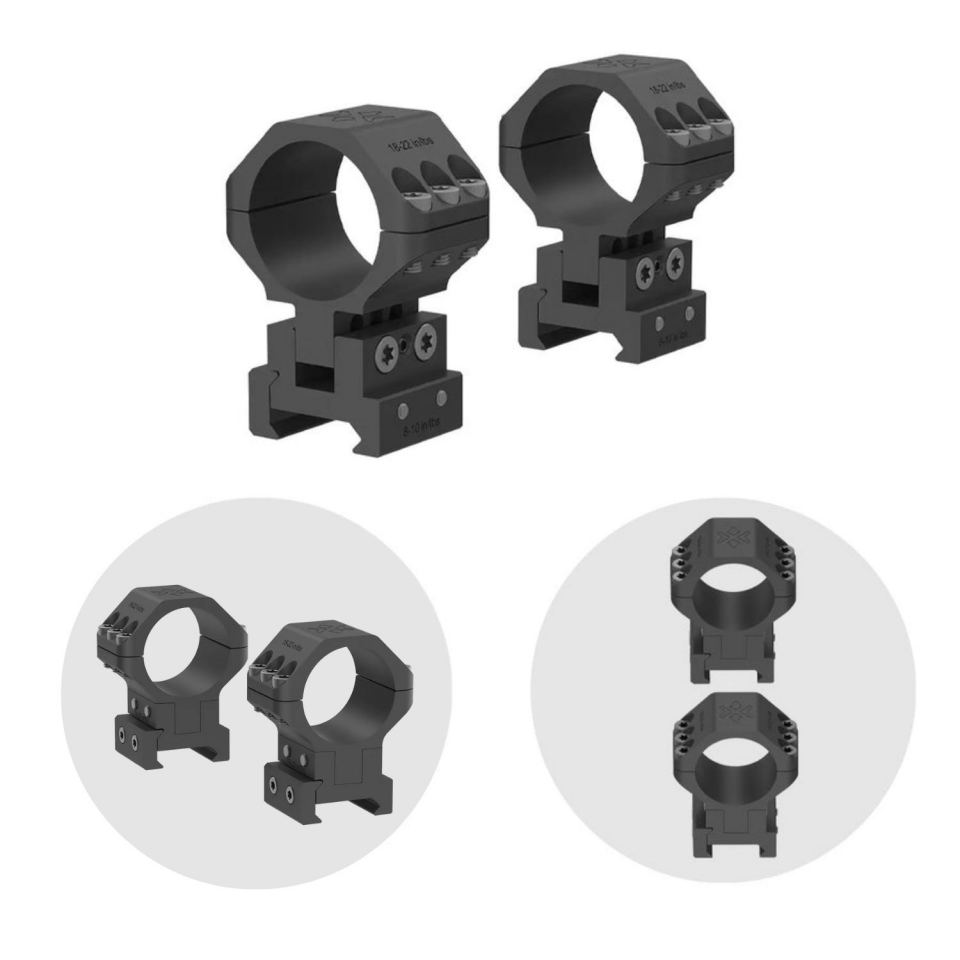 X-ACCU 30mm Ayarlanabilir Yükseklikli Picatinny Dürbün Montaj Halkaları