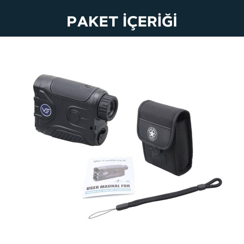 Vector Optics Paragon 6x21 Dijital Balistik Lazer Mesafe Ölçer 2000 Yard