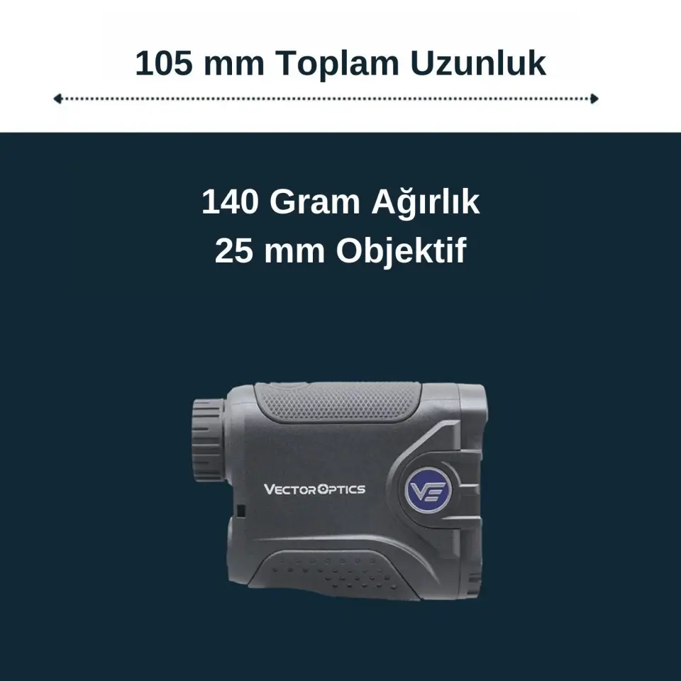 Vector Optics Paragon 6x21 Dijital Balistik Lazer Mesafe Ölçer 2000 Yard