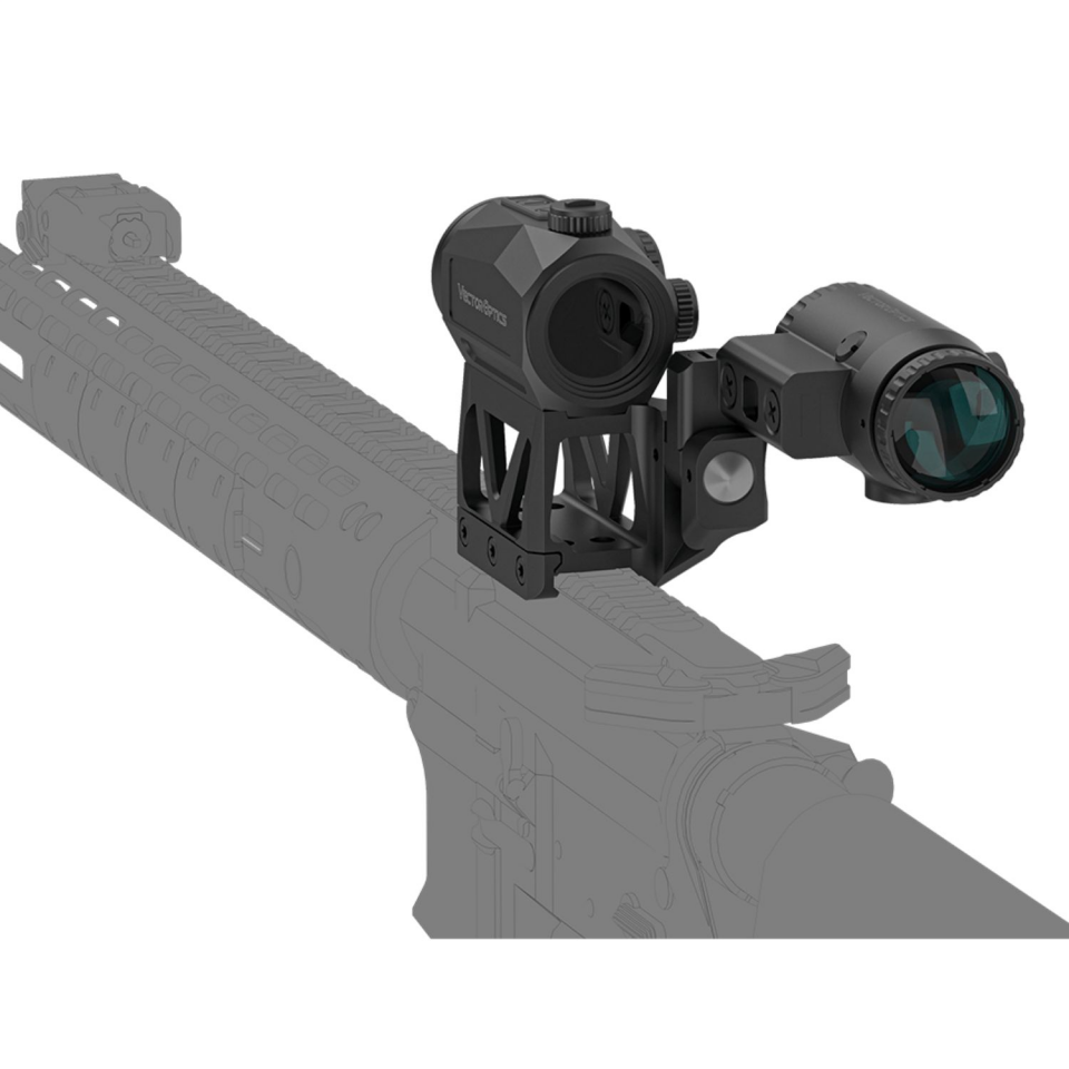 Vector Optics Scrapper 1x25 MRT Red Dot & Paragon 3x Magnifier  Entegre Tek Parça Picatinny Montaj SET