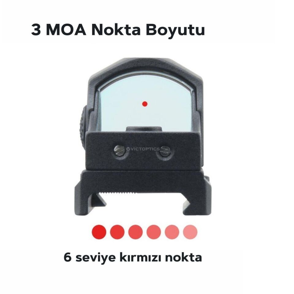 Vector Optics Frenzy-X 1x22x26 MOS 3MOA Auto ON/OFF Red Dot Nişangah RMR Ayak SCRD-36