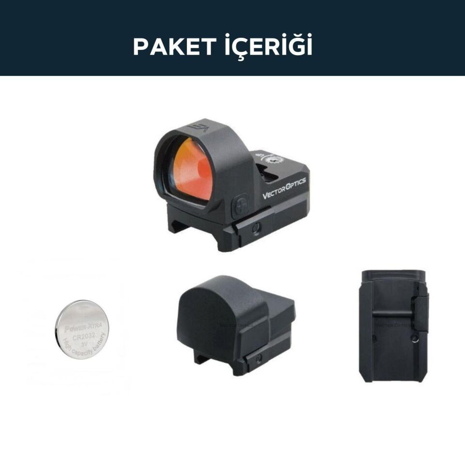 Vector Optics Frenzy-X 1x22x26 MOS 3MOA Auto ON/OFF Red Dot Nişangah RMR Ayak SCRD-36