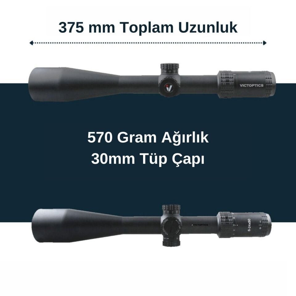 Victoptics Paralaks Teker S4 6-24x50 SFP Tüfek Dürbünü - OPSL17