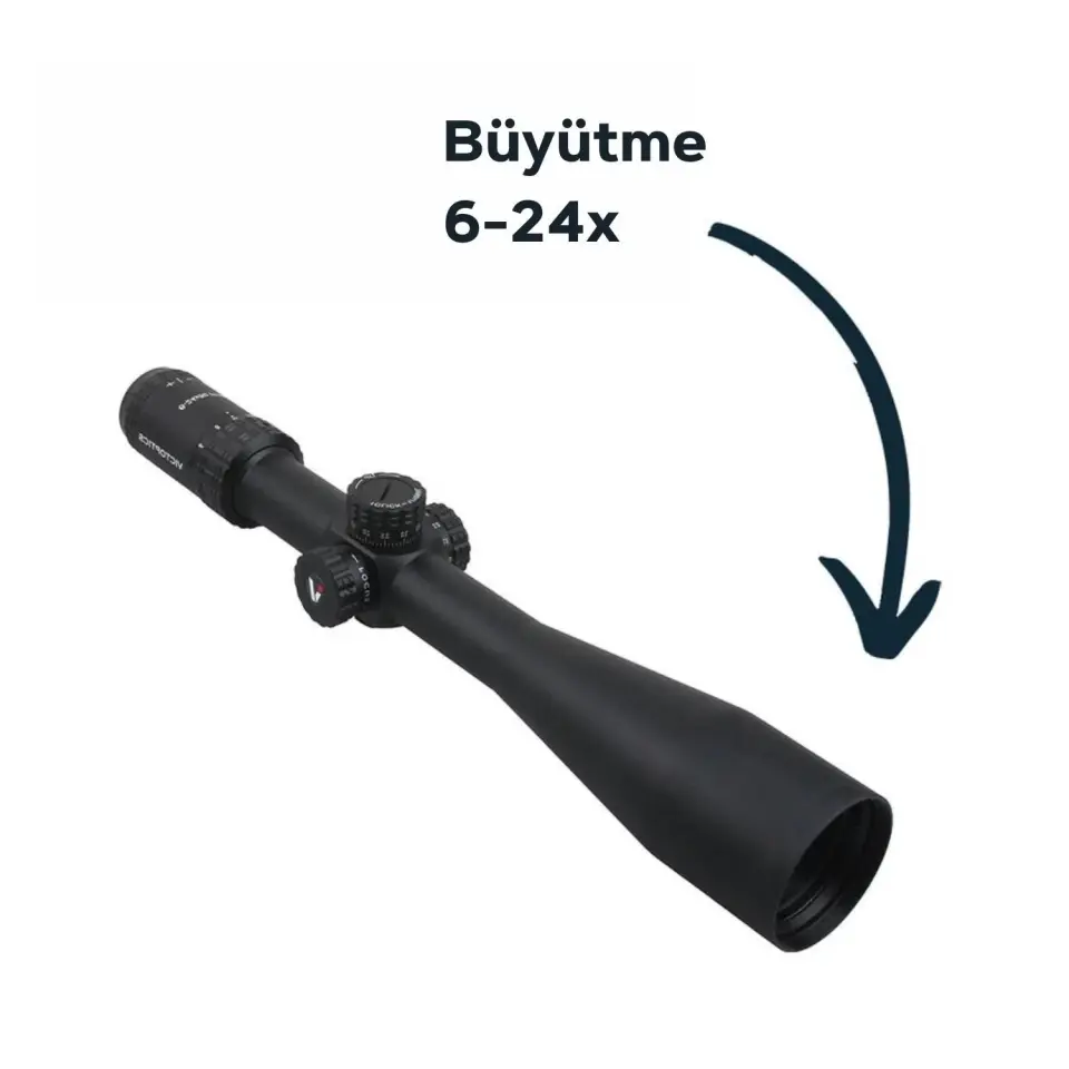 Victoptics S4 6-24X50 FFP Parallax Tekerli Tüfek Dürbünü OPFF-02